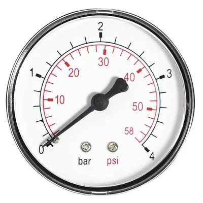 Obrázok produktu pre Novaservis Inštalatérsky program - Manometer 63 mm 1/4" axiál 0-4 bar M6304A