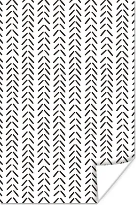 Produktbild von MuchoWow® Poster Muster - Streifen - Schwarz 20x30 cm - Papierdruck