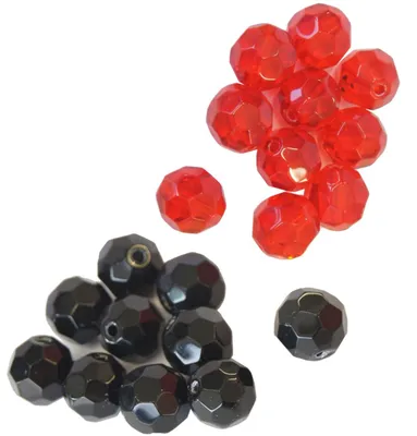 Produktbild von Predax Glasperlen geschliffen - 10 Perlen, Durchmesser:8mm, Farbe:Rot