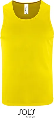 Produktbild von SOLs 02073 | Pánske športové tielko Sporty - farba: neónovo žltá - veľkosť: L