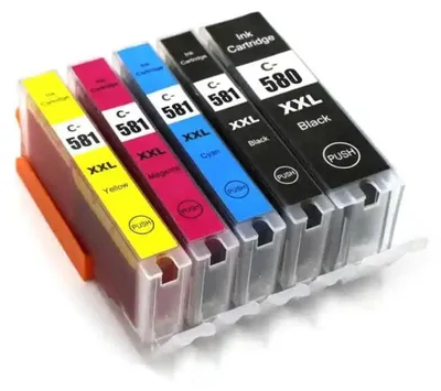 Immagine prodotto di Set di 5 cartucce d'inchiostro compatibili per stampanti Canon