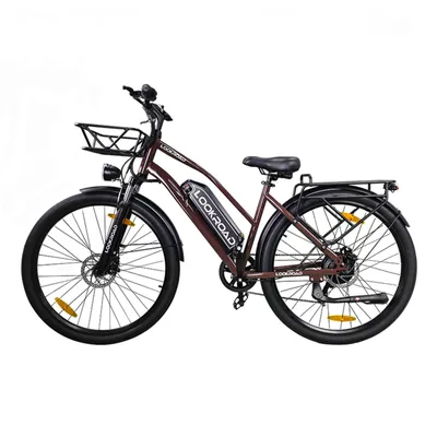 Produktbild von Lookraod 28'' E-Bike Elektrofahrrad 250W 25km/h, 36V 23Ah Akku, Shimano 7-Gang, hydraulische Bremsen, IP54 für Pendeln & Alltag, in elegantem Rot