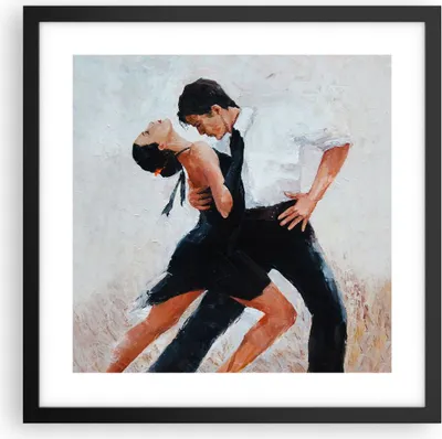 Produktbild von Gerahmtes Poster - Schwarzer Rahmen - tanzen sie - 40x40 cm - Wand Bild - Wanddeko - Wandbilder - Kunstposter - Wandposter - Bilderrahmen - Bilder - Kunstdruck - Wandbild - P2BAC40x40-3771