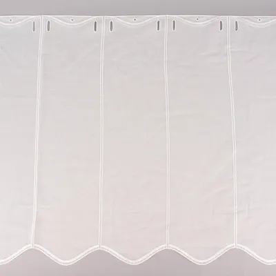 Produktbild von Scheibengardine nähfrei Stickerei Leinenlook ecru 60cm