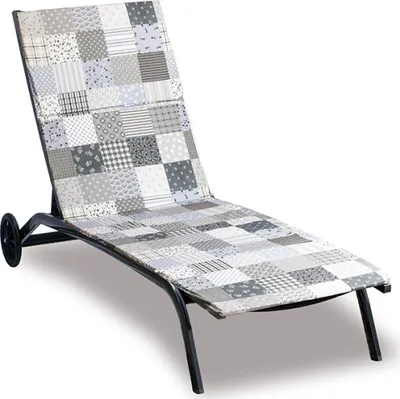 Immagine prodotto di Cuscino per lettino da spiaggia - fodera con zip - 55x195 cm - Grigio