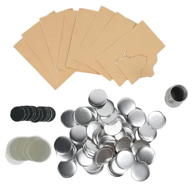 100er-Pack 58 mm Metallknöpfe, Spiegelknöpfe, DIY-Bastelset