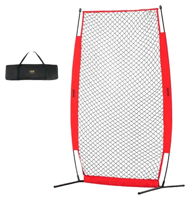 Produktbild von VEVOR L Bildschirm Baseball für Schlagkäfig, 7x7 ft Softball Sicherheitsbildschirm, tragbarer Körperschutz Schlagbildschirm mit Tragetasche, Rädern, Erdnägeln, strapazierfähigem Pitching-Netz zum Schutz der Werfer