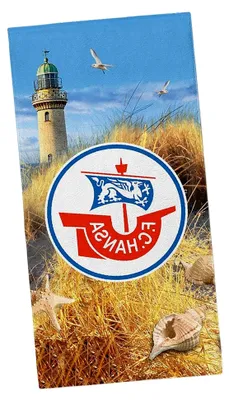 Produktbild von Rostock Velourstuch - Warnemünde - 70 x 140 cm | Strandtuch | Badetuch | Duschtuch | FCH - Plus Lesezeichen Wir lieben Fußball