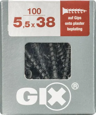 Produktbild von SPAX 4691170550387, Schraube, Stahl, Gipskarton, PH (Phillips), Schwarz, 38 mm