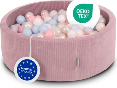 Produktbild von KiddyMoon Bällebad Kinder Schaumstoff Mit Bälle Für Baby ab 1 Jahr