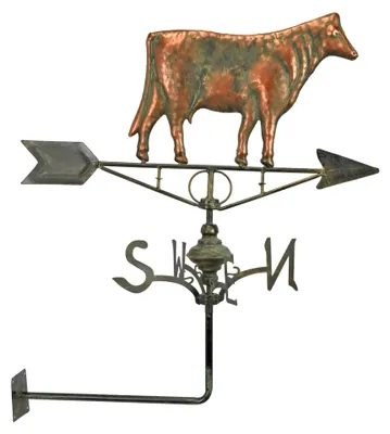 Produktbild von Wetterfahne Kuh aus Eisen Wandhalterung Replikat Retro Design Dekoration