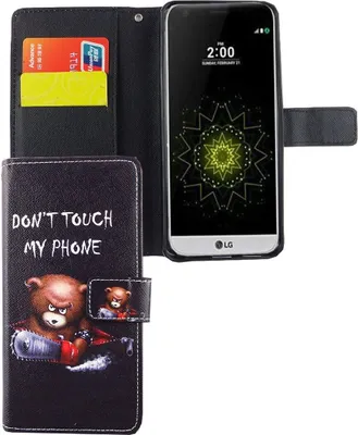 Produktbild von Handyhülle Tasche für Handy LG G6 Schriftzug Bär mit Kettensäge