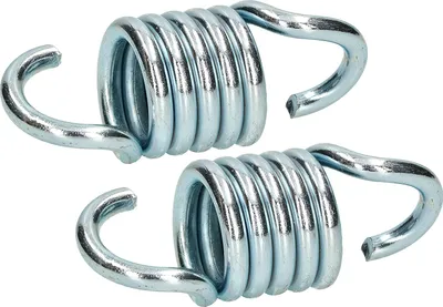 Produktbild von KOTARBAU® 2er Set Zugfeder 7mm Feder für Hängematte 6 Windungen Schwingfeder Zugfeder mit Haken Feder für Hängesessel Outdoor & Indoor  Stahl Silber