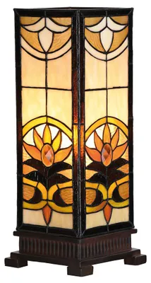 Immagine prodotto di Lampada da tavolo Tiffany Clayre & Eef 18x18x45 cm in vetro marrone beige