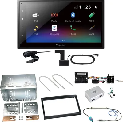 Produktbild von Pioneer DMH-A340DAB DAB+ Bluetooth Einbauset für Peugeot 207 307 Partner Expert