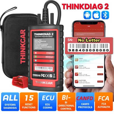 Image de Scanner OBD2 Bluetooth sans fil - Prise en charge de tous les systèmes - Outil de diagnostic automobile