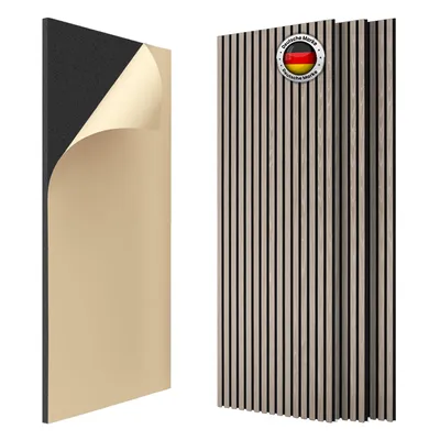 Produktbild von IZODEKOR Akustikpaneele selbstklebend 60x120 cm 4er Holzoptik