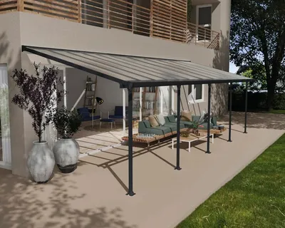 Obrázok produktu pre Strecha na terasu CANOPIA by Palram Feria 3x9.15 915 x 294 cm antracitová