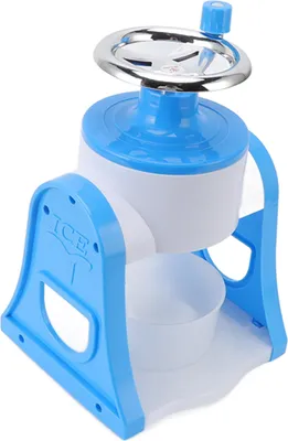 Imagen del producto de Máquina para hacer granizado manual, con cuchillas de acero inoxidable, más segura, portátil y ideal para restaurantes, cafeterías, puestos de comida y uso doméstico. Color azul