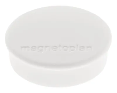 Produktbild von Magnetoplan 1664500, Tafelmagnet, Weiß, 0,3 kg, 24 mm, 8 mm, 10 Stück(e)