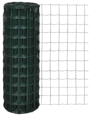 Produktbild von Gitterzaun Maschendraht Gartenzaun Schweißgitter Wildzaun grün PVC beschichtet verzinkt 2 mm Drahtstärke für Garten und Grundstück 0 8m x 25 0m 76 mm x 63 mm