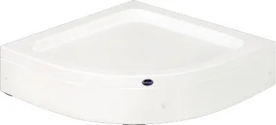 Produktbild von Duschwanne Viertelkreis  85x85x18cm mit und Füße und Schürze.Radius 550