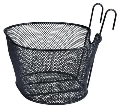 Produktbild von Dunlop Fahrradkorb 12 Liter - mit Aufhängehaken - Passend für jedes Citybike - Aluminium - Schwarz