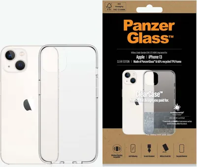 Obrázek produktu pro Panzerglass Clearcase Antibakteriální pouzdro s vojenským certifikátem pro Iphone 13 / 14 / 15 - čiré