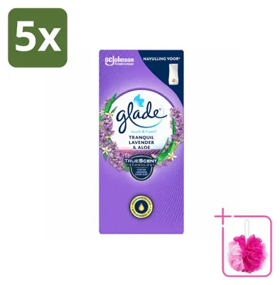 Produktbild von 5 x Glade Touch & Fresh Nachfüller - Lavendel und Aloe - 10 ml - Sparpackung - 5 Stücke