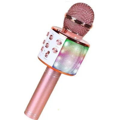 Produktbild von Minicee Kinder Karaoke Mikrofon mit Bluetooth Lautsprecher & LED Rosa