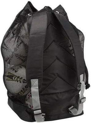Produktbild von Ballentasche - Rugby - Bis zu 13 Bälle - Atmungsaktiv - Schwarz - Rücksack