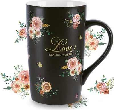 Immagine prodotto di Tazza da caffè in Vetroceramica da 18 oz con manico e motivo floreale