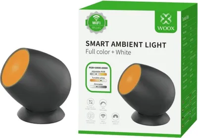 Obrázok produktu pre WOOX R5145, Inteligentná stolová lampa, Wi-Fi/Bluetooth, Čierna, 802.11b, 802.11g, Wi-Fi 4 (802.11n), Polykarbonát, Modrá, Zelená, Červená