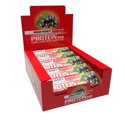 Immagine prodotto di 20 barrette di proteine del siero di latte ad alto contenuto di ribes nero Activlab