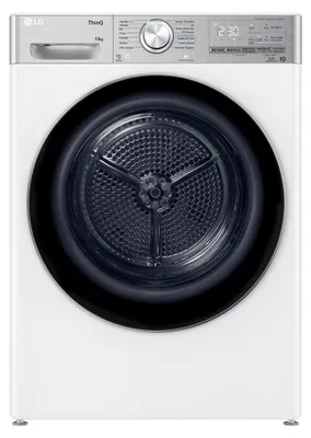 Produktbild von LG RH10V9AV2WR, Freistehend, Frontlader, Wärmepumpe, Weiß, Tasten, Berührung, Links