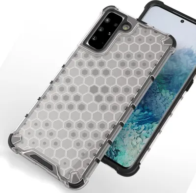 Image de Coque blindée en nid d'abeille avec cadre en gel Samsung Galaxy S22+ (S22 Plus) Transparent