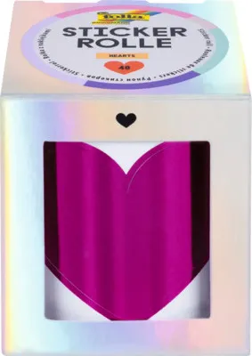Produktbild von folia Sticker HEARTS auf Rolle 3 m