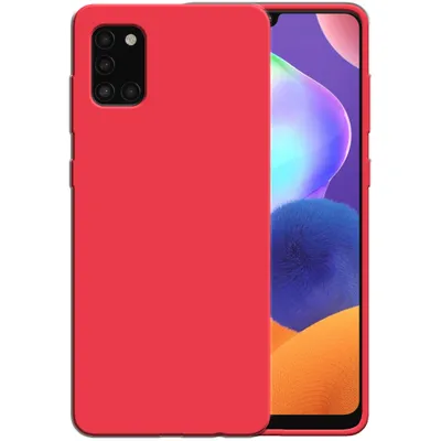 Produktbild von Smartphonica Silikonhülle für Samsung Galaxy A31 Hülle mit weicher Innenseite - Rot