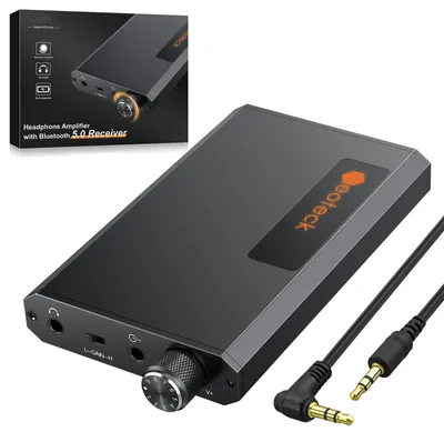 Immagine prodotto di Amplificatore per cuffie Hi-Fi, Bluetooth 5.0, amplificatore audio portatile da 3,5 mm per cuffie