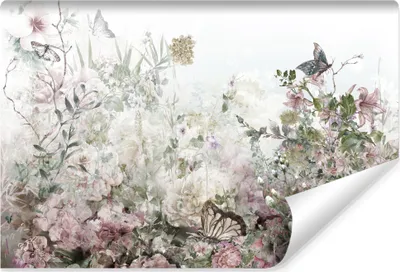 Produktbild von Muralo Vlies Fototapete BLUMEN Blätter Schmetterlinge Natur Br. 450cm x Hö. 300cm