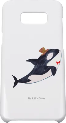 Produktbild von Mr. & Mrs. Panda Samsung Galaxy S8 plus Handyhülle  Orca Zylinder - Weiß - Geschenk, Geburtstag, Meer, Cover, Glückwunsch, Hülle, Handy Case, Glitzer, Fest, Konfetti