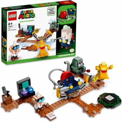 Produktbild von LEGO 71397 Super Mario Luigi’s Mansion: Labor und Schreckweg – Erweiterungsset, Spielzeug ab 6 Jahren mit Goldgeist-Figur, kreatives Spiel für Kinder
