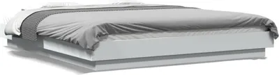 Productafbeelding van Maison Exclusive - Bedframe met LED-verlichting, wit, 160 x 200 cm, composiethout