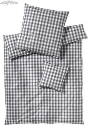 Zdjęcie produktu dla Elegancka pościel Linea Quadro, srebrna 155 x 220 + 80 x 80 cm