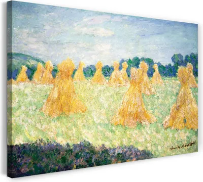 Produktbild von Leinwandbild (60x40cm): Claude Monet - Die jungen Damen von Giverny (Sonneneffekt), echter Holz-Keilrahmen inkl. Aufhänger, handgefertigt in Deutschland