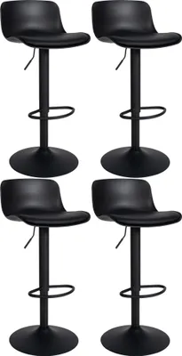 Produktbild von 4er Set Barhocker HLO-CP222 Kunstleder  schwarz