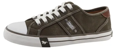 Produktbild von Mustang Herren Sneaker aus Canvas mit Logo-Details 26M0151005, Größe:43 EU, Farbe:Grün