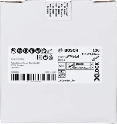 Produktbild von X-LOCK Fiberschleifscheibe, Ø115 mm, K 120, R444, Expert for Metal, 1 Stk.