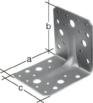 Immagine prodotto di GAH Alberts connettore angolare per carichi pesanti 105 x 105 x 90 mm N. di fori 4/22 p.3 mm - 334598