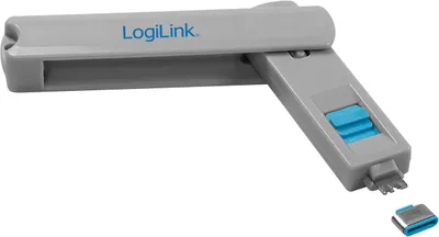 Produktbild von LogiLink AU0052, Schnittstellenblockierung, USB Typ-C, Blau, Grau, 1 Stück(e)
